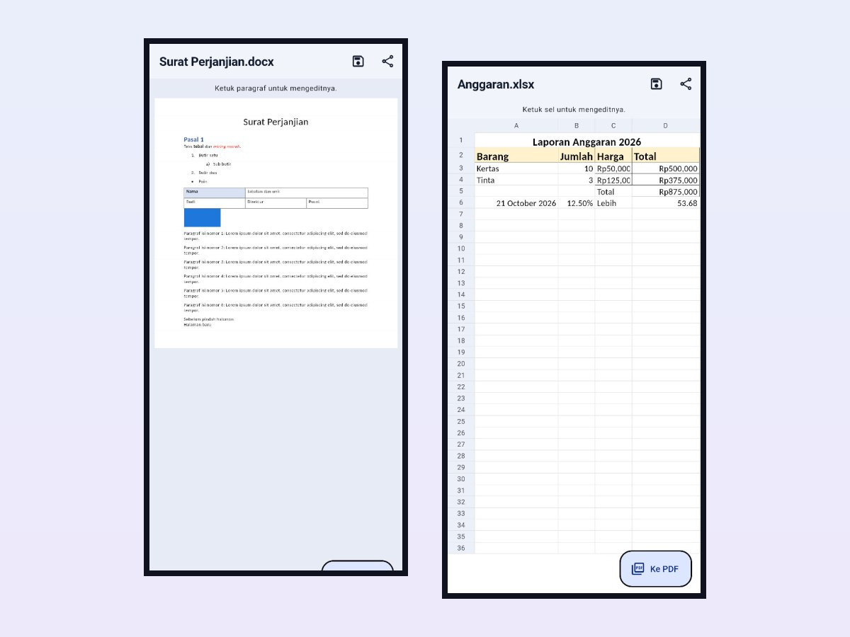 Word dan Excel, sekarang juga di MesinPDF